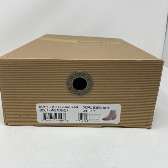 Bussola Alameda Silk Suede Fossil Double Zip Ankle Boots - Picture 7 of 7